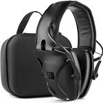 awesafe Electronic Ear Defenders Ear Protection for Adults Shooting Hearing Protection Safety Earmuffs with Hard Storage Case, NRR 24dB