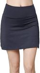 Women's Active Athletic Skirt Sports Golf Tennis Running Pockets Skort, Charcoal, Small