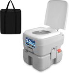 SereneLife, Portable Toilet, Portable Potty Camping Toilet, Includes Travel Bag, 3 Way Pistol Flush, Rotating Spout, Great for Camping, Boating, Traveling, Worksites, 5.3 Gallon