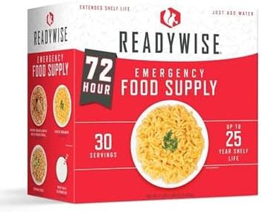 READYWISE - 72 Hours, 32 Servings, Emergency Food Supply, MRE, Pre-made, Freeze-Dried, Survival Food, Meal Essentials for, Camping, Hiking, and, Emergencies, Individually Packaged, 25-Year Shelf Life