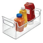 iDesign 72530 Fridge Binz Portable Condiment Caddy, Clear 5.5" x 11.25" x 5"