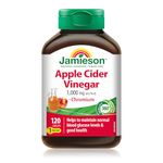 Jamieson Apple Cider Vinegar with Chromium Caplets, Helps Maintain Normal Blood Glucose Levels and Supports Metabolism. One Per Day, Vegetarian, Non-GMO, Gluten-Free, 120 Count