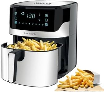 INALSA Air Fryer for Home 6.5L Capacity-1600 W with Digital Control and 8 Preset control|Quick Heat Circulation Variable Temp. Control, Baking,Grilling, Air Frying,Roasting up to 60 Min, 2 Yr Warranty