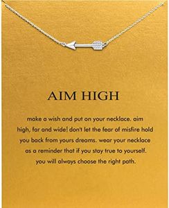 Baydurcan Arrow Necklace Arrow Pendant Chain Necklace with Message Card Gift Card (arrow s)