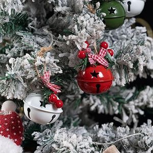 18 Pcs Christmas Bells, Jingle Bells for Christmas Holiday Decoration Bell Pendants Christmas Tree Hanging Ornament Metal (XXLD-Mix)