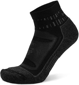 Balega Blister Resist Performance Quarter Athletic Running Socks for Men and Women (1 Pair), Black, Medium