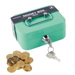 Cash Box Lockable Small Lockable Box Tills with Slot Cash Box Receipt Box with 2 Keys for Storing Change, Coins