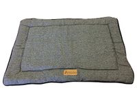 Ellie-Bo Large Reversible Tweed and Black Faux Fur Mat for 36-inch Dog Cage