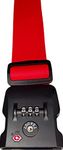 Personalised Luggage Strap TSA 3 Digit lock - Safe Luggage 180cm x 5cm - Printed (Red TSA Lock)