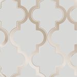 Tempaper Metallic Bronze Gray Marrakesh Removable Peel and Stick Wallpaper, 20.5 in X 16.5 ft (Pack of 2), Made in the USA