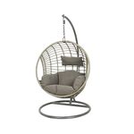 Kaemingk London Hanging Chair – Egg Hammock Basket Swing Chair Including Cushions – Grey