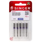 SINGER 10-Pack Serger Overlock Needles for Woven and Stretch Fabrics, Size 100/16