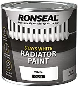 STAY WHITE RADIATOR PAINT Ronseal Stay White Radiator Paint White Gloss