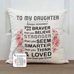 SKYTRENDS Air Birthday Motivational Gift For Daughter Printed Mug Cushion(12 X 12 Inch With Filler) With Keychain - Daughters Day Gift For Daughter And Girls D1,White