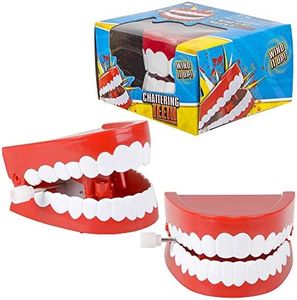 ArtCreativity Chattering Teeth Wind Up Toy, Set of 6, Windup Chomping Toy Mouth, Dental Tooth Party Decorations, Fun Birthday Party Favors for Kids, Dentist Office Toys, Joke Gag Gift