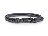 Charcoal & Black Carabiner Climbing Bracelet, Made from Stainless Steel and Paracord, Adjustable, Handmade in The UK