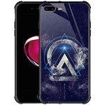 iPhone 8 Plus Case,9H Tempered Glass iPhone 7 Plus Cases for Men Boys,Beautiful Chaos Hipster Triangle Cool Pattern Design Shockproof Anti-Scratch Glass Case for Apple iPhone 7/8 Plus Beautiful Chaos