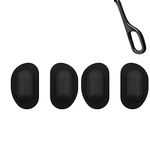Eyeglass Nose Pads 2 Pairs Anti-Slip Hypo-Allergenic Silicone Push in Nose Pads Replacements for Glasses Eyeglasses Sunglasses Black