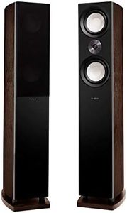 Fluance Reference High Performance 3-Way Floorstanding Loudspeakers with Down-Firing 8" Subwoofers for 2-Channel Stereo Listening or Home Theater System - Walnut/Pair (XL8FW)