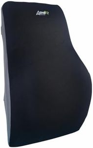 Asmofit Lower Back Pain Orthopedic Backrest Pillow Posture Memory Foam Back Rest Lumbar Support Cushion Sciatica, Spine Pain Relief - Ideal for Home, Office, Chair, Travel (Black Grey)