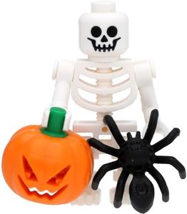 LEGO - Mini personaggio a forma di scheletro con zucca di Halloween e ragno