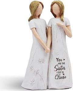 BORLESTA Friendship Gifts for Best Friends Women - You're The Sister I Got to Choose - Best Friend Birthday Gifts for Women - Sister Gifts from Sister and Bestie Gifts - Hand-Painted Figure