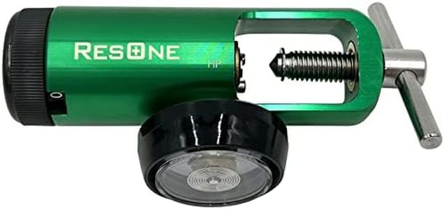 ResOne 25LPM Oxygen Regulator CGA-870#MR870-25B, Adjustable Flow 0-25 LPM - ASTM G175-03 - Aluminum/Brass, Max Inlet: 3000 PSI, Outlet: 50 PSI - Compact 1.38 inches X 4.65 inches