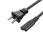 UL Listed Power Cord Replacement for HP Officejet 250 100 200 All-in-One Mobile Printer 2 Prong AC Power Cord Cable