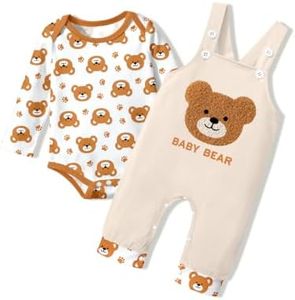 BAVADER 9-12 Month Boy Clothes Infant Animal Romper Overalls 2PCS Outfits