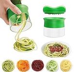 FunRun Premium Hand Held Vegetable Spiralizer Veggetti Spiral Slicer, Vegetable Cutter, Spiral Booklet, Brush , Peeler, Zucchini Pasta Noodle Spaghetti Spaghetti Maker