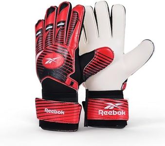 Reebok - Soccer Goalie Gloves, Goalkeeper Gloves with Breathable Design, Comfortable Fit & High Protection (Red, Size 9)
