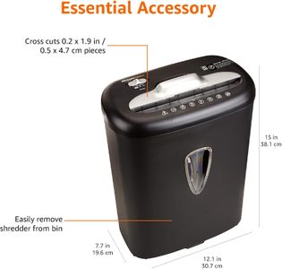 Amazon Basics 8-Sheet Cross Cut Paper Shredder – Home Office