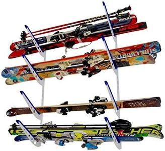 StoreYourBoard Horizontal Multi Ski Wall Rack, Home and Garage Skiing Storage Mount
