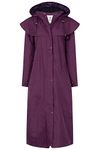 LightHouse Outback Womens Full Length Waterproof Raincoat (Plum, 12)