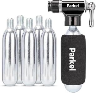 CO2 Inflator Kit, 5 16g CO2 Cartridges for Bike Presta and Schrader Valve