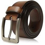 Genuine Leather Dress Belt For Men - Mens Belts For Suits, Jeans, Uniform With Single Prong Buckle - Designed in the USA