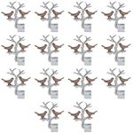 SPOTBIA® Bird Stainless Steel Aluminium Curtain Bracket Rod Pocket Finials Designer Door and Window Rod Support Fittings, Curtain Rod Holder (Pack of 14)