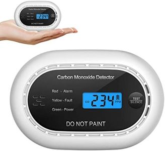 Carbon Monoxide Detector with LCD Digital Display, CE Certified CO Alarm with Sealed in 10 Year Battery, Standalone Audible CO Detector for Home,Black,1 Pack