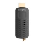 STRONG SRT82 Full HD DVB-T2 HDMI Stick DVB-T2 Decoder - HEVC265 Compatible - TV Receiver/Tuner with Recorder Function (HDMI, SCART, USB, Dolby Digital Plus) - Black