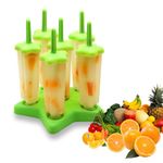 DAOME Umbrella Shaped Popsicle Molds Set - 6 Pack Mold, BPA Free Ice Mold for Ice Pop, Ice Popsicles Maker Or Kulfi Maker Or Ice Cream Candy Maker Fun for Kids and Adults (Random Colour)