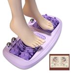 BLEZZ Foot Massager Roller - 2-in-1 Plantar Fasciitis Relief with Rolling and Acupressure Massage - Perfect for Heel, Arch, Muscle Aches, Foot Pain and Stress Relief (Purple)