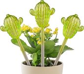 Adabocute Plant Watering Globes - 3 Pack Cactus Self Watering Spikes - Cacti Shaped Self Watering Bulbs for Plants, Indoor and Outdoor