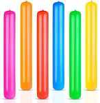 6 Pcs Pool Inflatable Sticks 41.3 Inch Blow up Pool Noodles Colorful PVC Swimming Noodles Outdoor Water Games Toy Pool Noodles Floats for Adults Summer Beach Party, 6 Colors