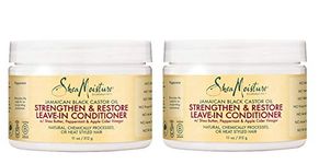 Shea Moisture Jamaican Black Castor Oil Strengthen, Grow & Restore Leave-In Conditioner 12oz, 312gm Pack of 2