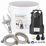 KLABB Tankless Water Heater Flush Kit – 1/2HP Submersible Pump, 18.5 GPM, 20.6 ft Head, 3.5 Gallon Pail, Stainless Steel Hoses, Descaling Cleaning Kit for Instant Water Heaters