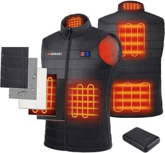 Gokozy Men’s Heated Vest with 10000mAh Battery – Adjustable Warmth