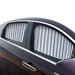 ZATOOTO Side Window Sunshades for Car (2pcs), Magnetic Car Curtain to Block UV Rays and for Privacy, Silver