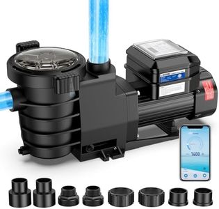 CrestWave 1.5HP Variable Speed Pool Pump, In/Above Pool Pump with Smart Life APP Control, Large Filter Basket, Energy Efficient, High Flow & Self Priming, 1.5" & 2" Inlet, Dual Voltage 110V/230V