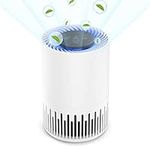 HEPA Air Purifier for Bedroom, Portable Air Cleaner with H13 HEPA Filter, 4 Fan Speeds, Low Noise, Sleep Mode, Night Light, Filter Replacement Reminder for Home Desktop Office(White)