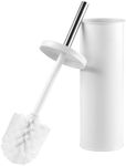 Beldray Toilet Brush and Holder Set – Bathroom Toilet Bowl Cleaning Brush, Stiff Bristles, Lid for Hygienic Storage, Deep Clean, Slim Design, Easy Storage, Easy-Clean, White